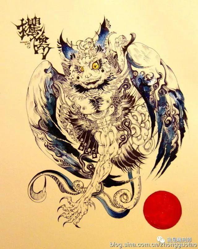 西山经 【鸓】 :鸟,其状如鹊,赤黑而两首四足,可以御火.