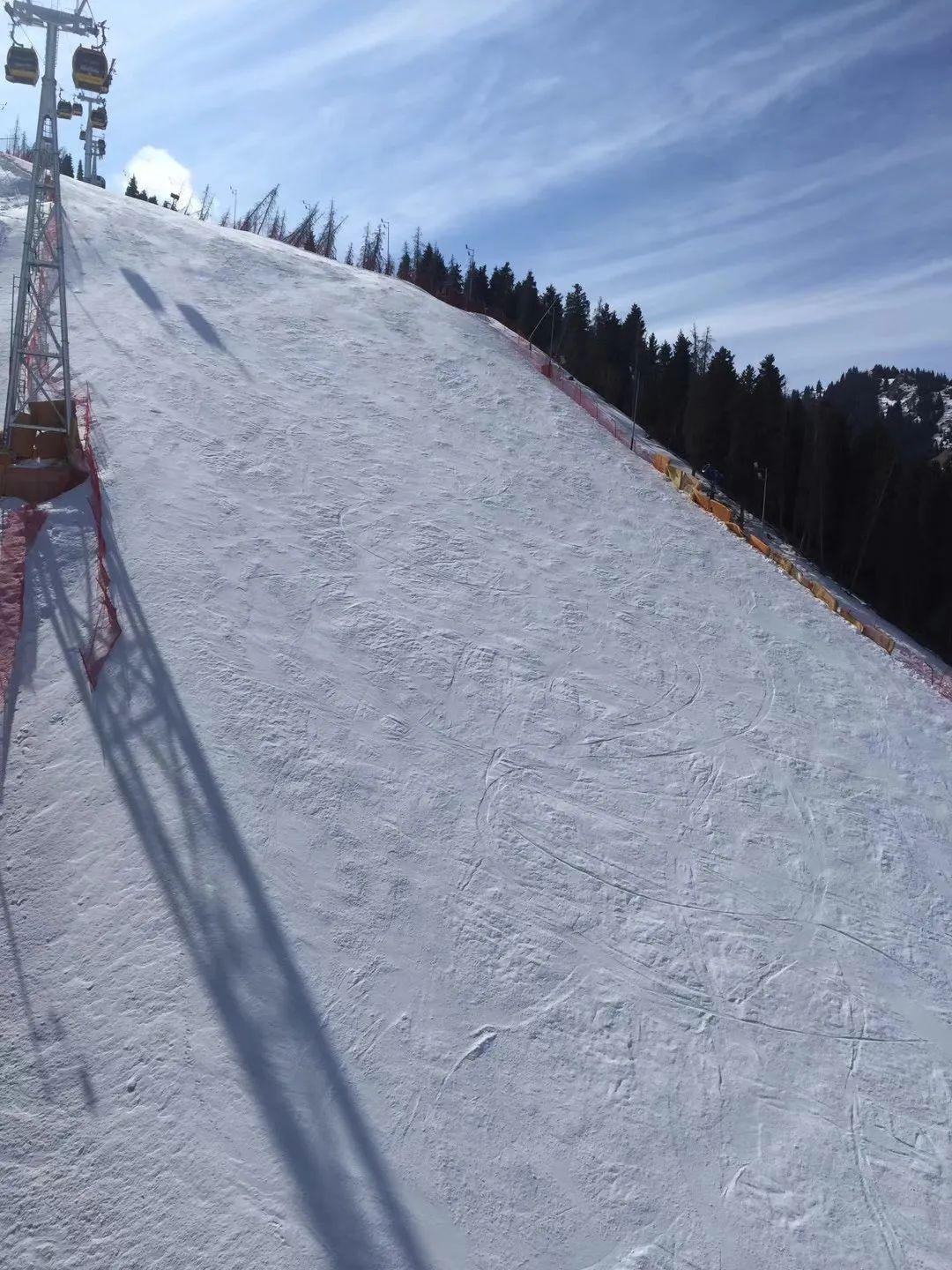 在很多人心中近乎"垂直"的艾文大道(乌鲁木齐丝绸之路滑雪场),官方给