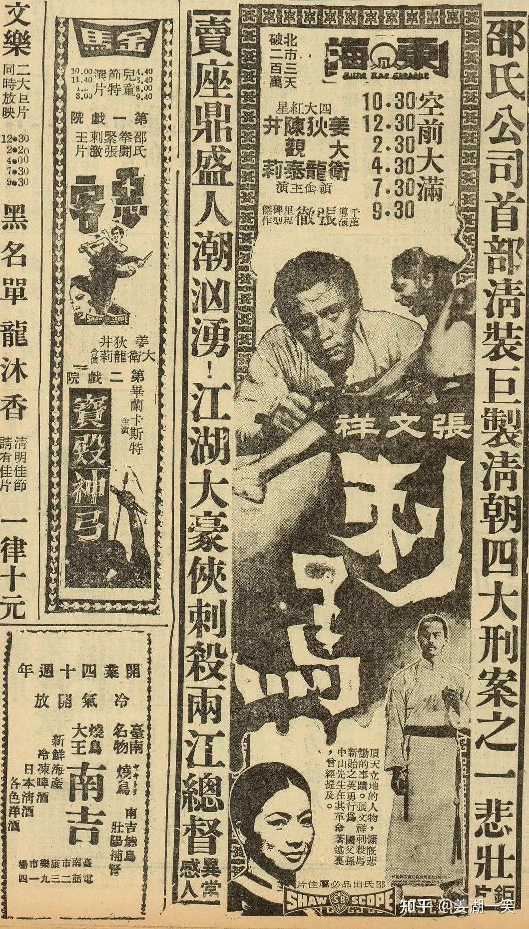 姜大卫,狄龙,陈观泰,王钟,香港年度票房第18名,1973年台湾台北国语片