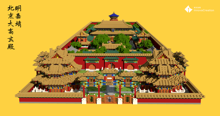 用积木还原故宫角楼,迷你又可爱