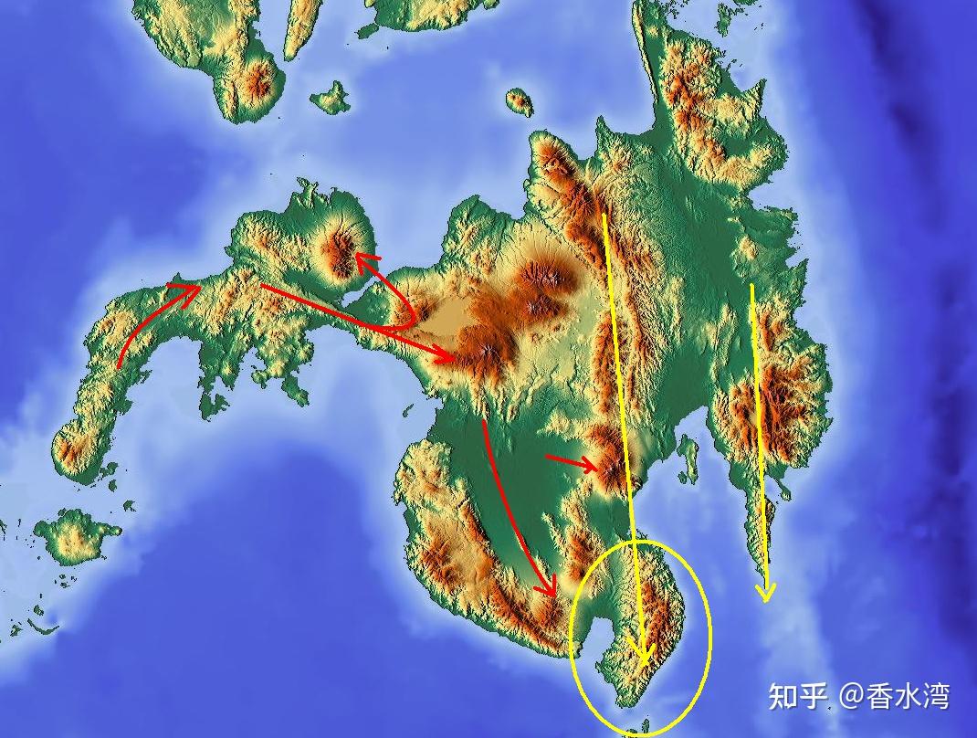 地貌分析苏拉威西岛的陆块碰撞粘合特征