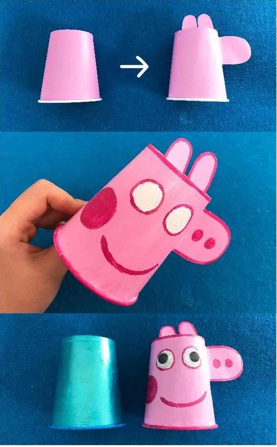纸杯小猪制作过程图片