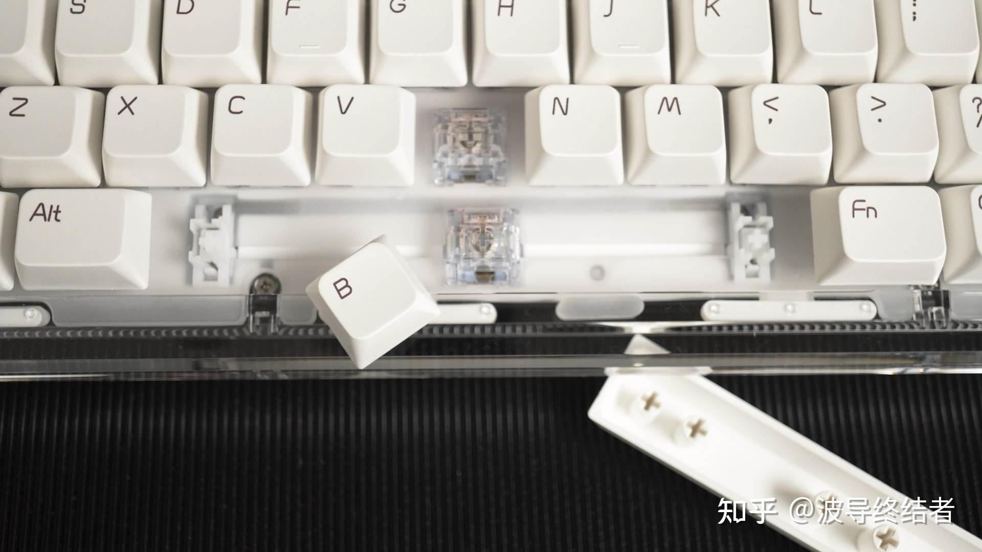 晶萤剔透的漂亮 FIRST BLOOD B67三模机械键盘 知乎