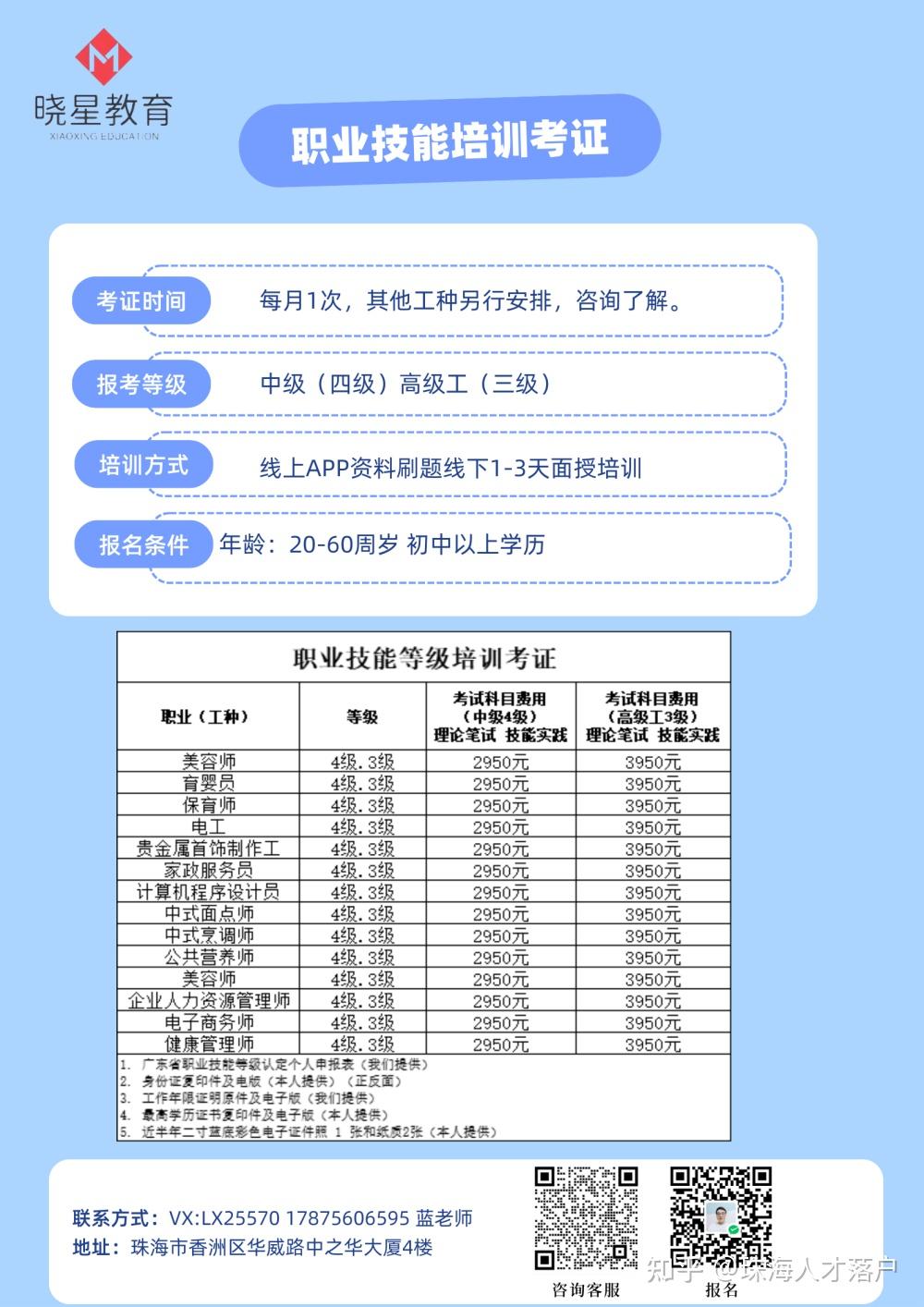 职业技能考证报名通知:学技能!拿证书!领补贴!
