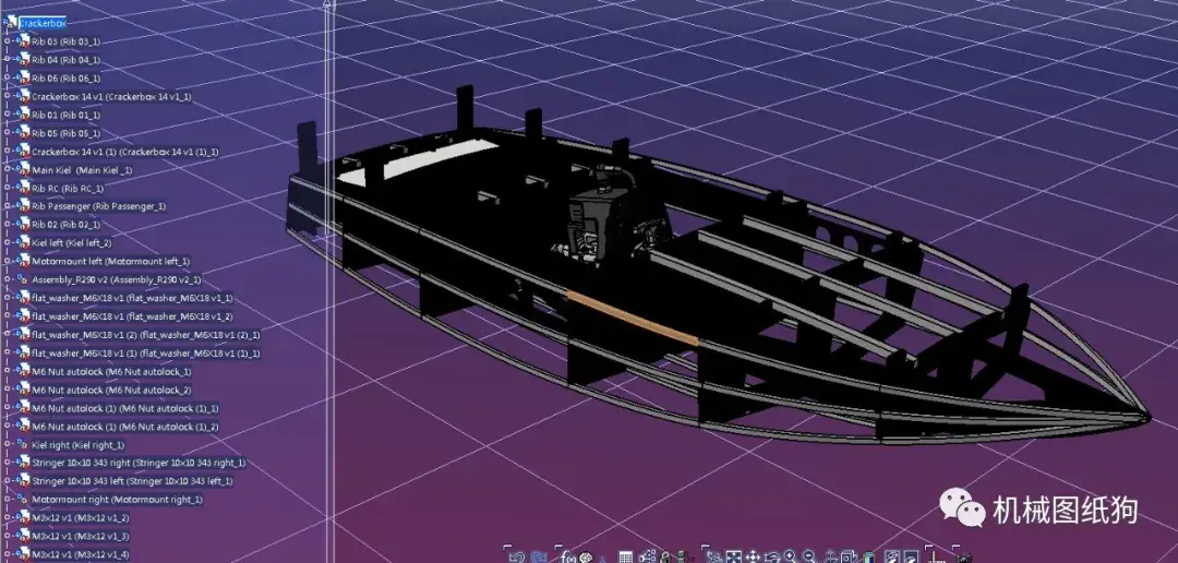 【海洋船舶】crackerbox rc遥控快艇模型框架3d图纸 step格式 - 知乎