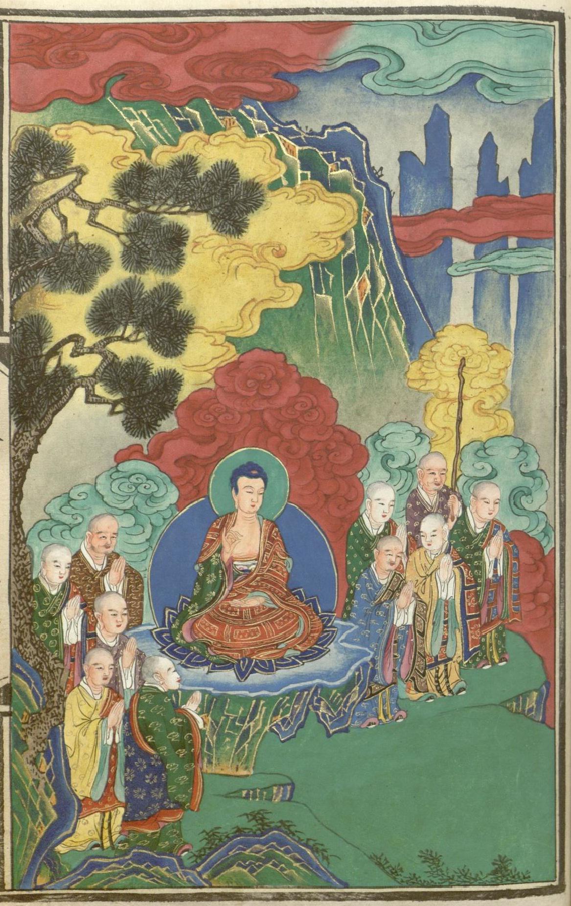 明清彩绘与版画《释氏源流应化事迹》6:佛陀涅盘【高清大图】 - 知乎