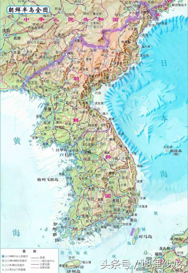 朝鲜高清卫星地图全图图片