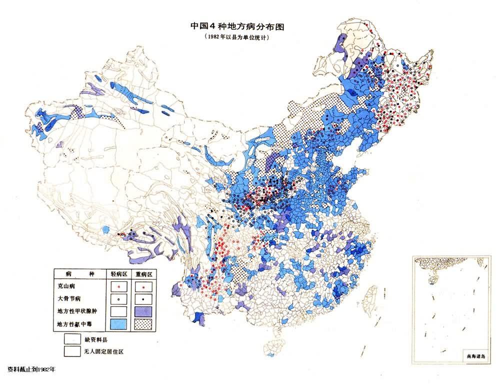 中国含氟分布图图片