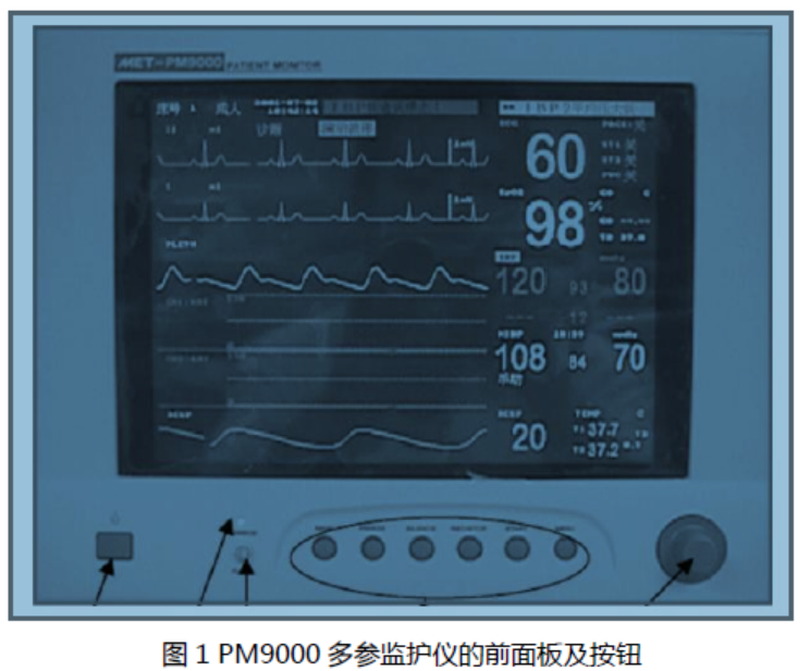 pm7000监护仪面板图解图片