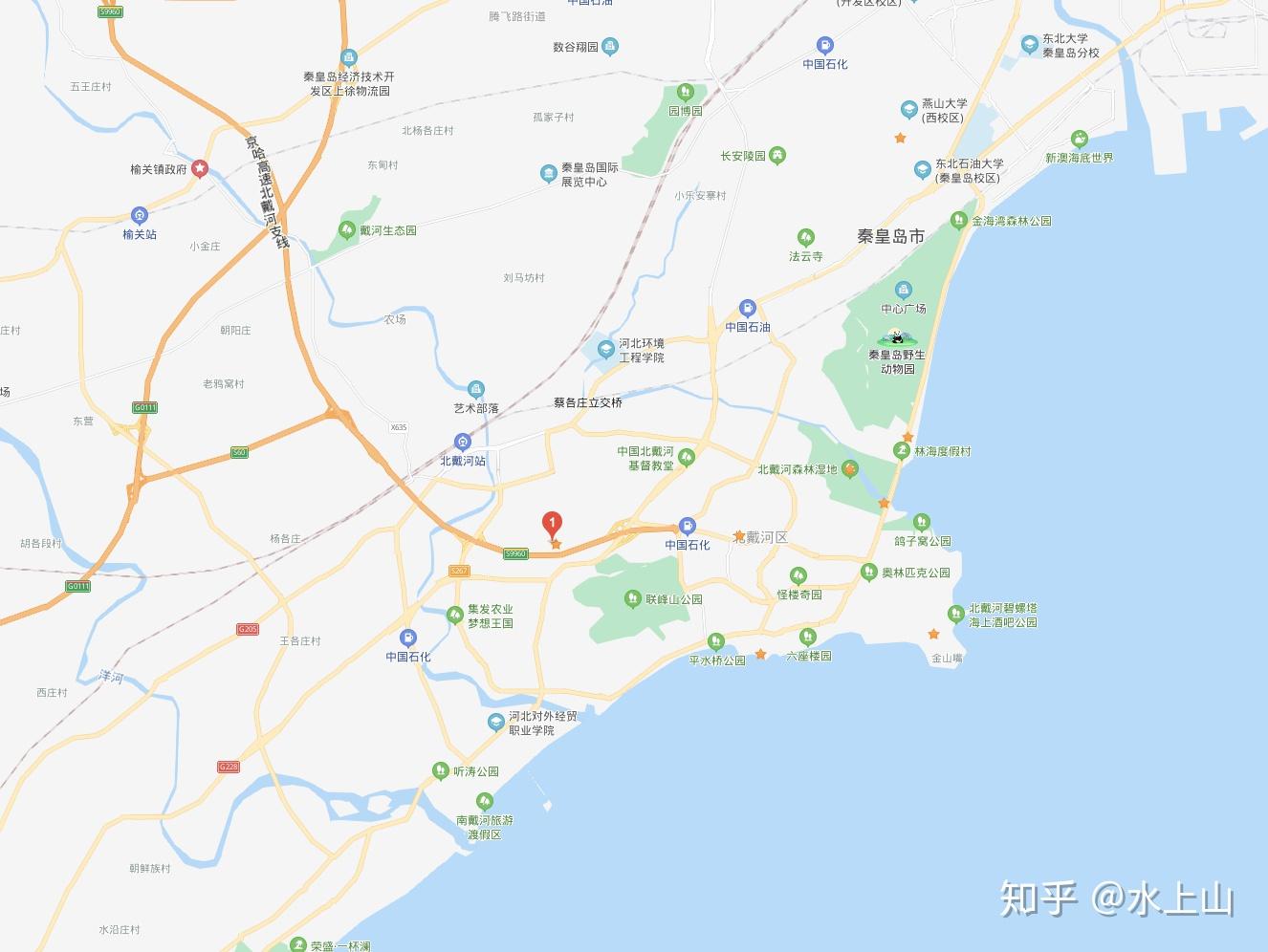 北戴河洲顿庄园地理位置