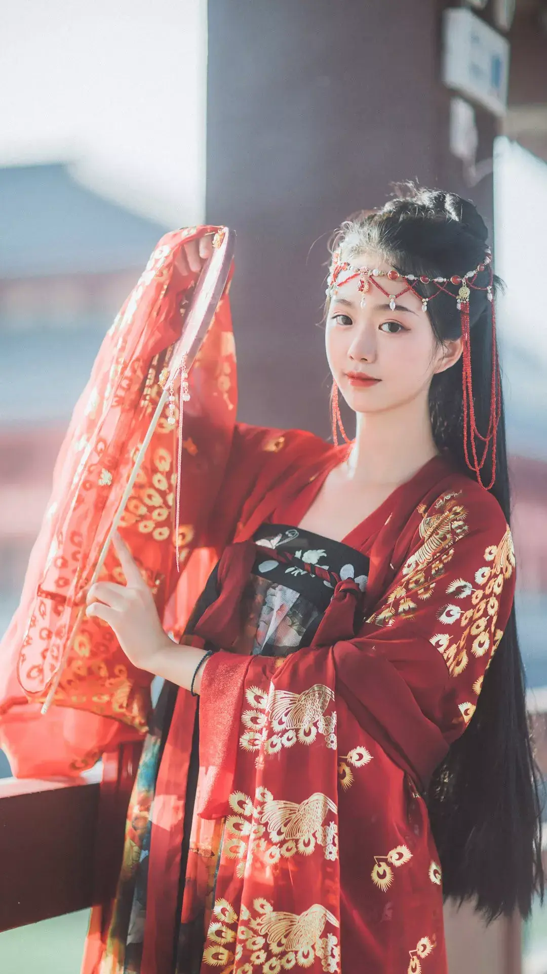 汉服仙女系列红衣倾城是你心头的朱砂痣