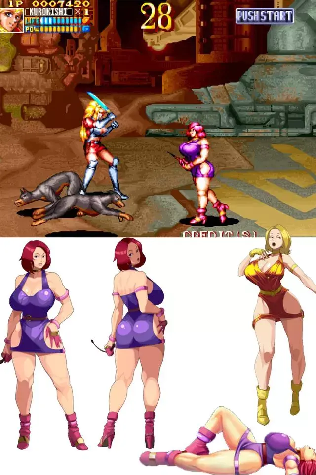 经典街机游戏中那些让人厌恶的女兵画风美化之后你还下得了手吗