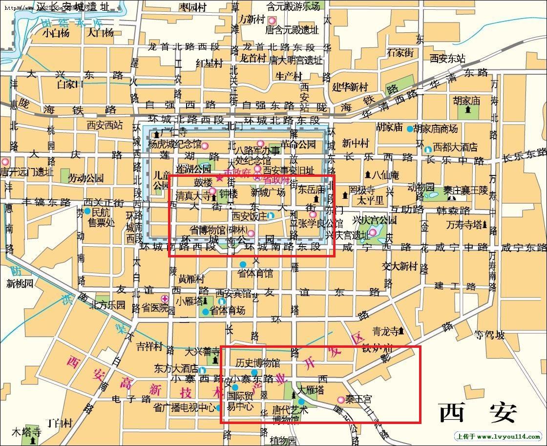 西安市地图 - 中国地图全图 - 地理教师网