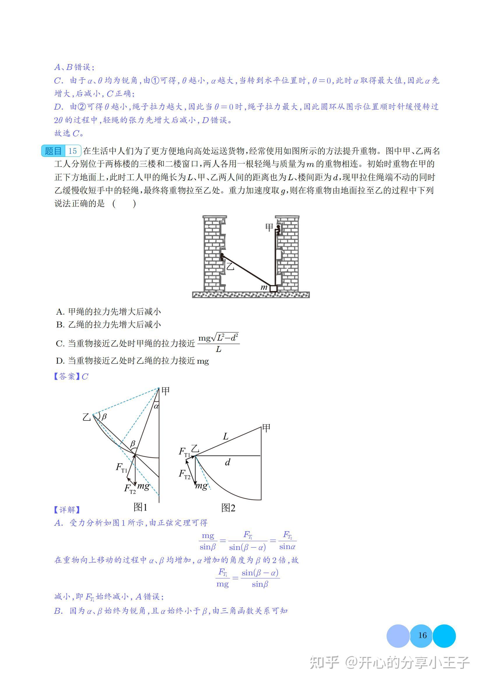 
高三物理力学综合题！解题思路，专项训练
