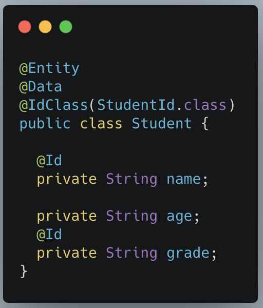 JPA Composite Primary Key 