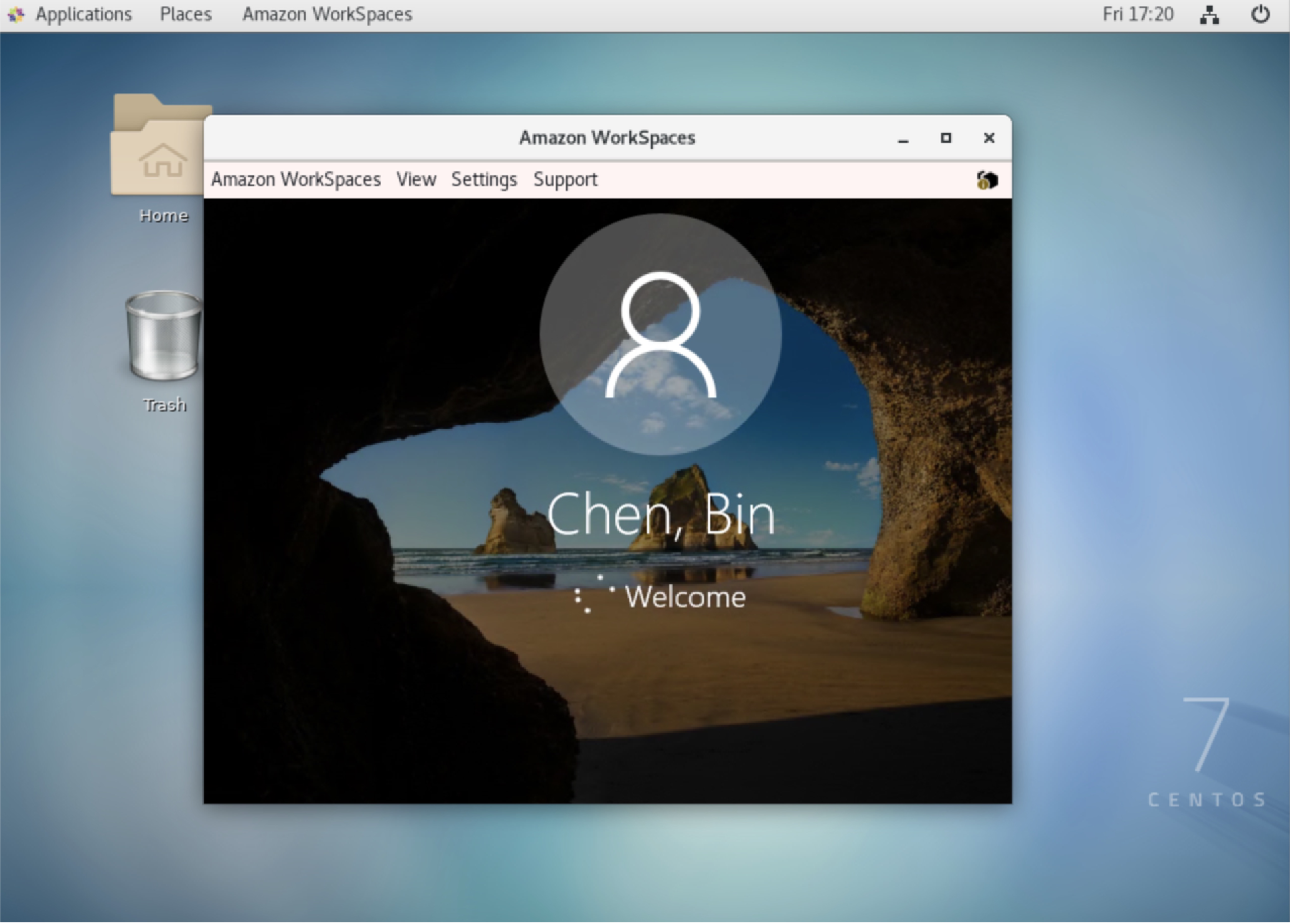 Workspaces linux client setup 