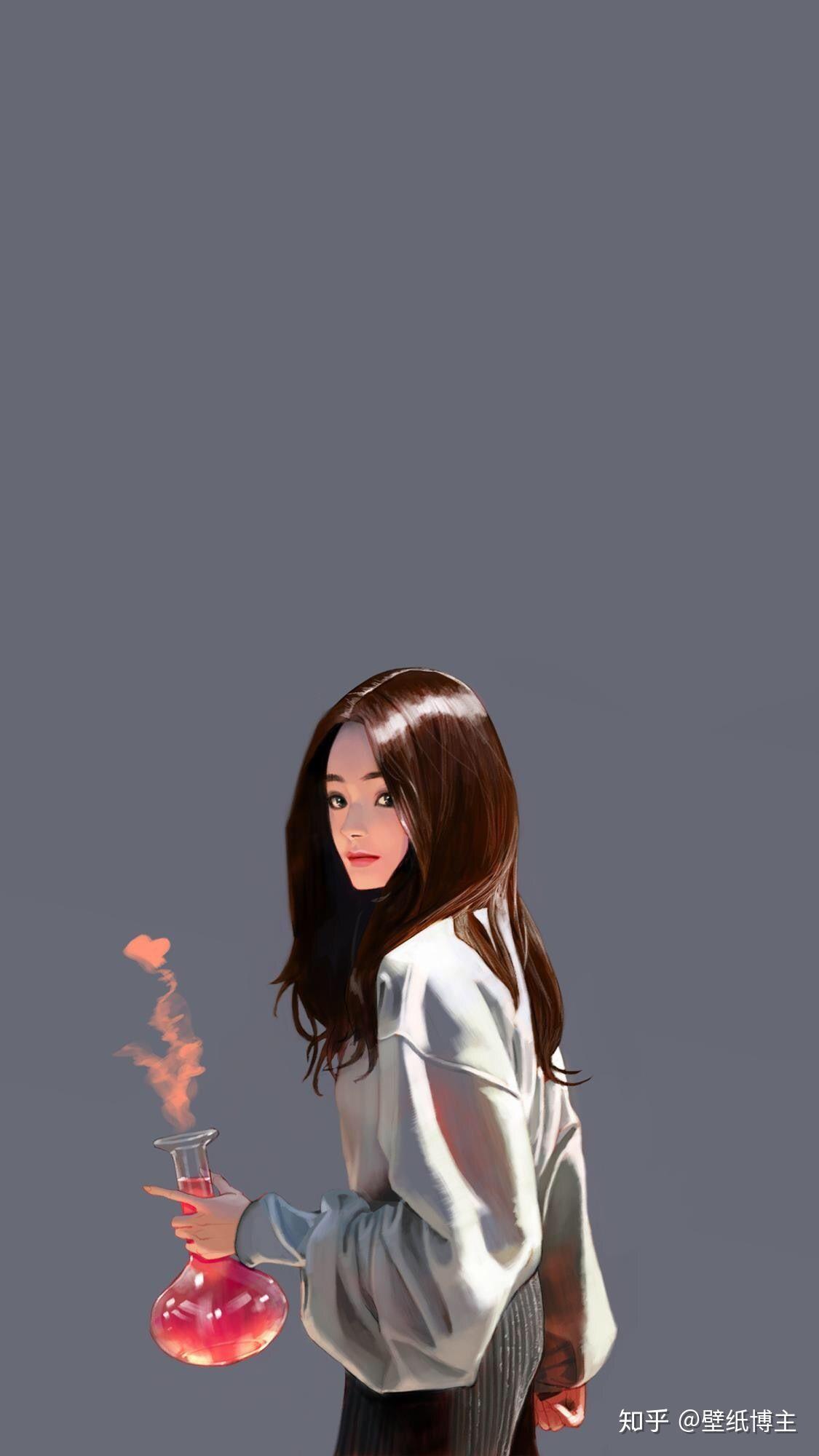 有没有纯色底配上人物的壁纸