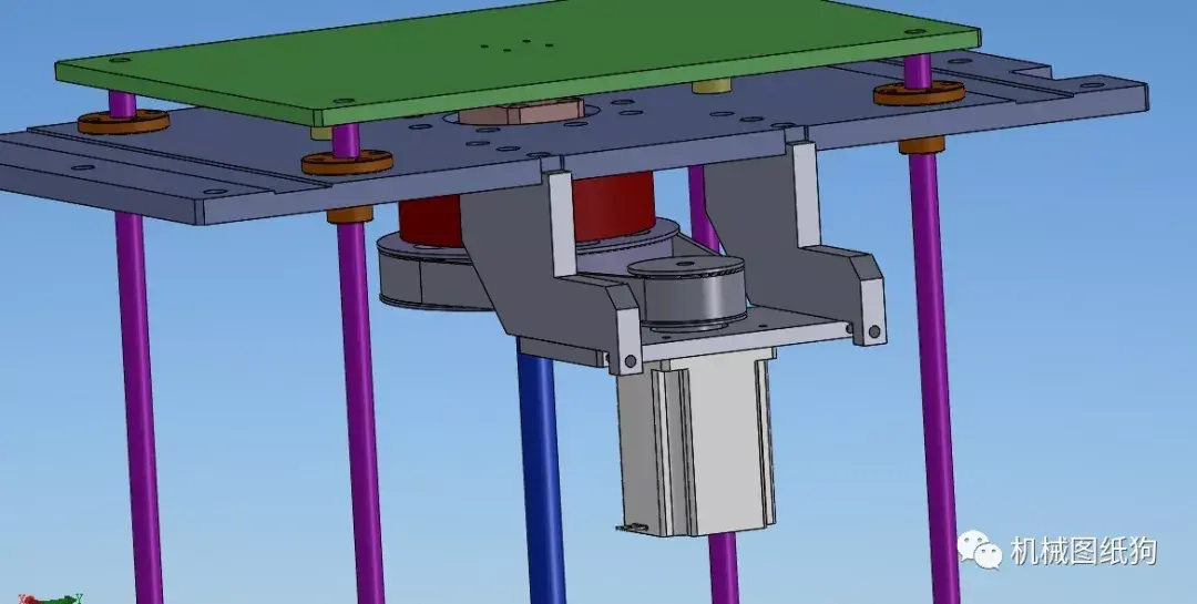 非标数模滚珠丝杆顶升升降机构3d数模图纸solidworks设计