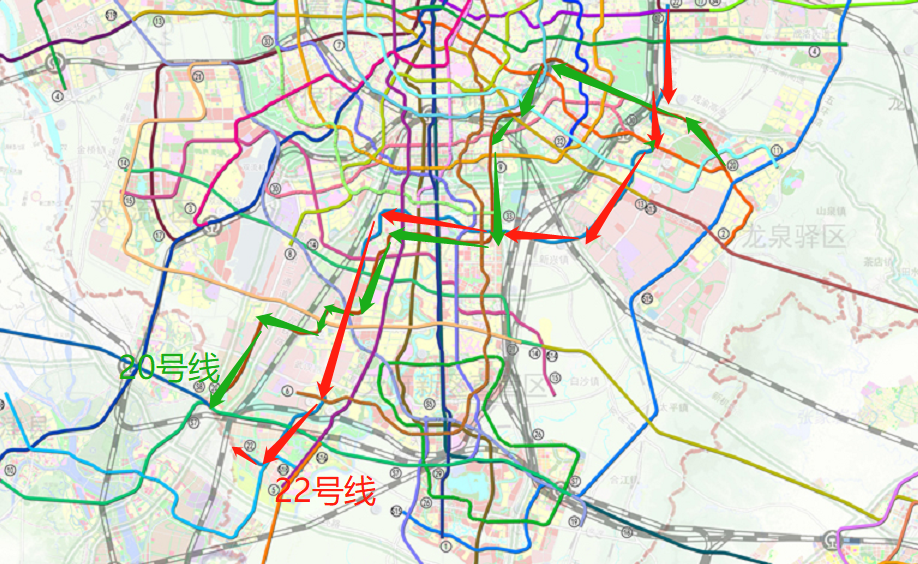 双流芯谷地铁规划图片