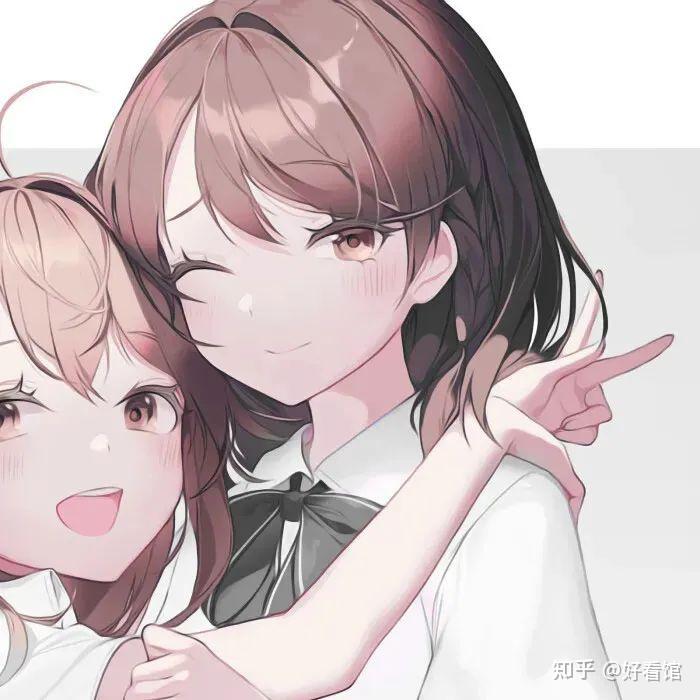 情侣闺蜜百合cp头像|动漫百合情头一左一右 - 知乎