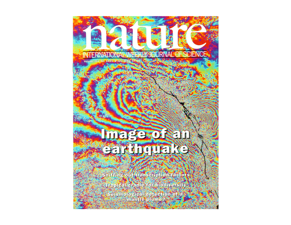 nature封面的地震形变场条纹图
