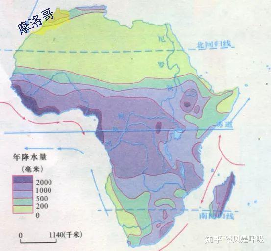 西亚北非气候分布图图片