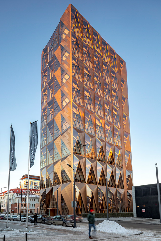 建筑设计展fosterpartners俄罗斯首座办公楼蜂窝状外立面材料引人注目