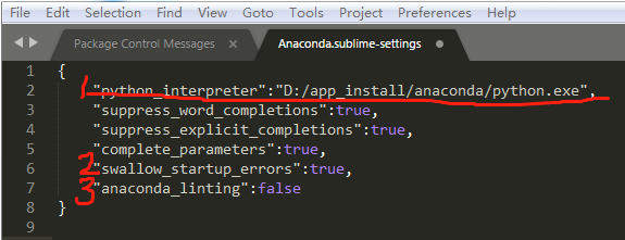 Как отключить anaconda в sublime text 3