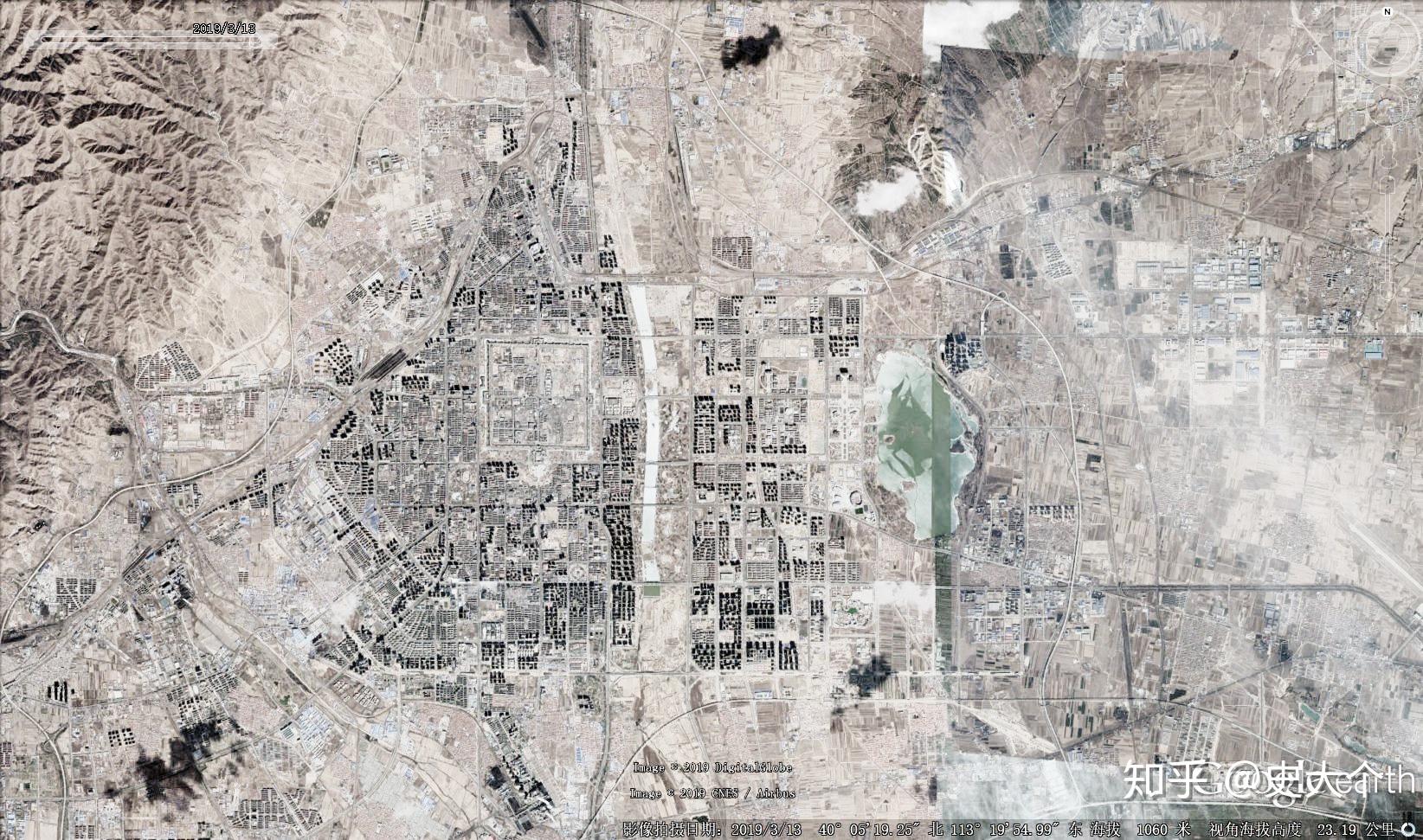 2009年 大同市卫星地图彼时300万人口的大同进行了50万人的搬迁[1],这