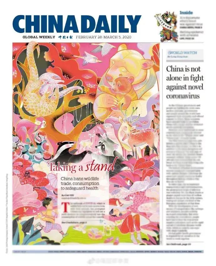 中国日报海外版喊你来抄作业简直就是传统插画版式设计教科书