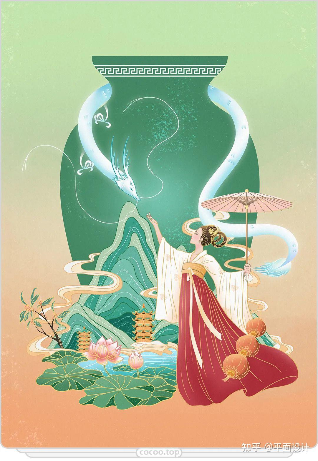 探究!中国风插画设计 - 知乎