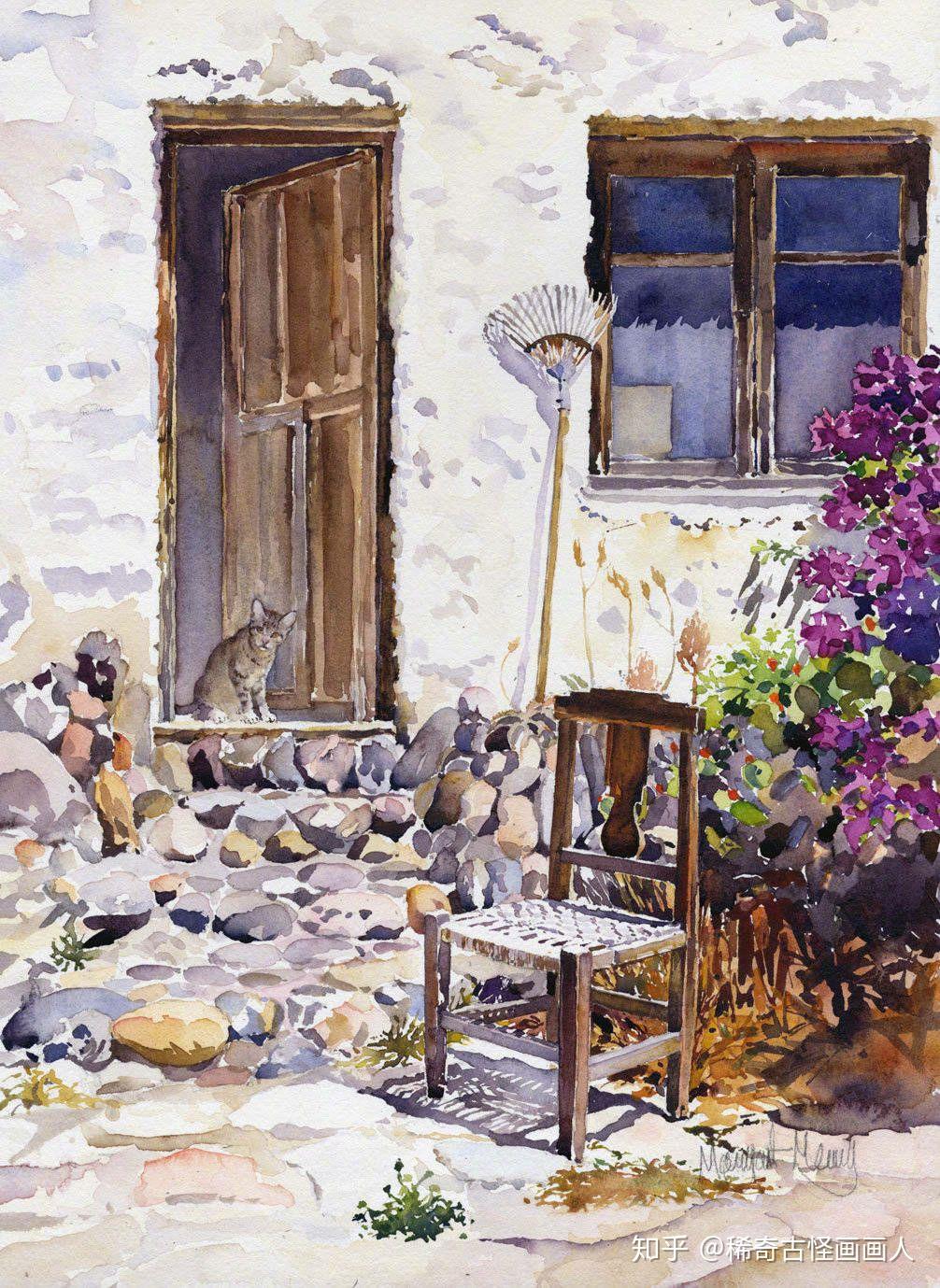 分享一组光感极强的水彩风景画建议收藏