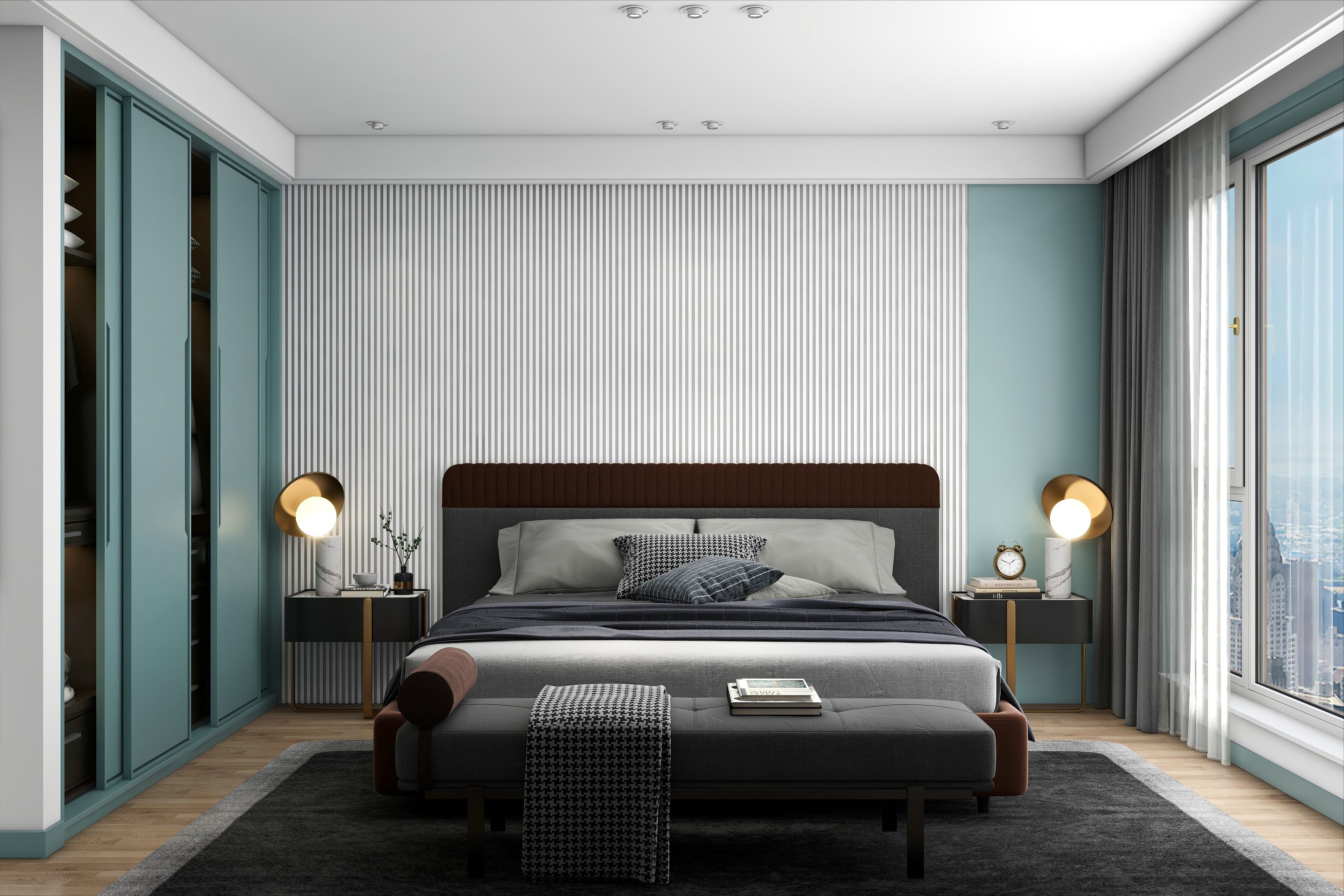 tata木门怎么样能给你家穿上tiffany蓝让简欧轻奢风更有想象力