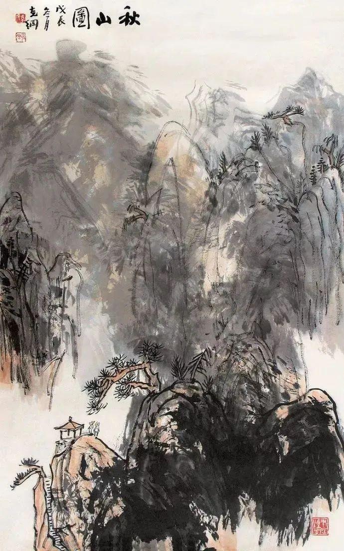 【国画天地】这独特的“泼墨”山水画艺术,富有清新明快,雄奇浑朴之美! - 知乎