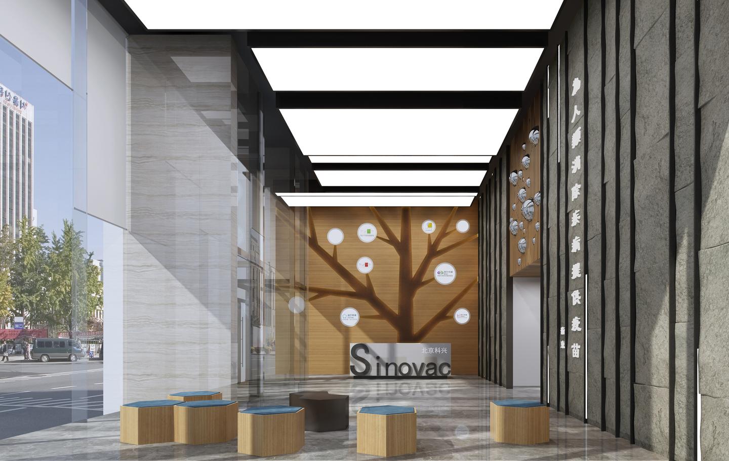 一个办公楼门厅改造 - 知乎