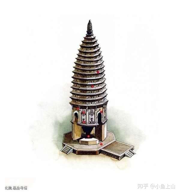 嵩岳寺塔平面图图片