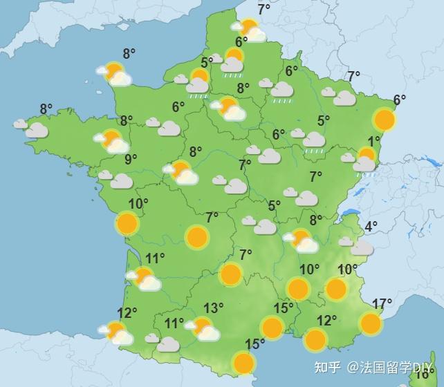 法国天气预报图片