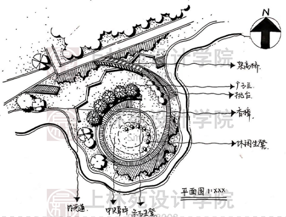 精品案例解析拒绝千遍一律滨水景观节点也可以在草坪上运用