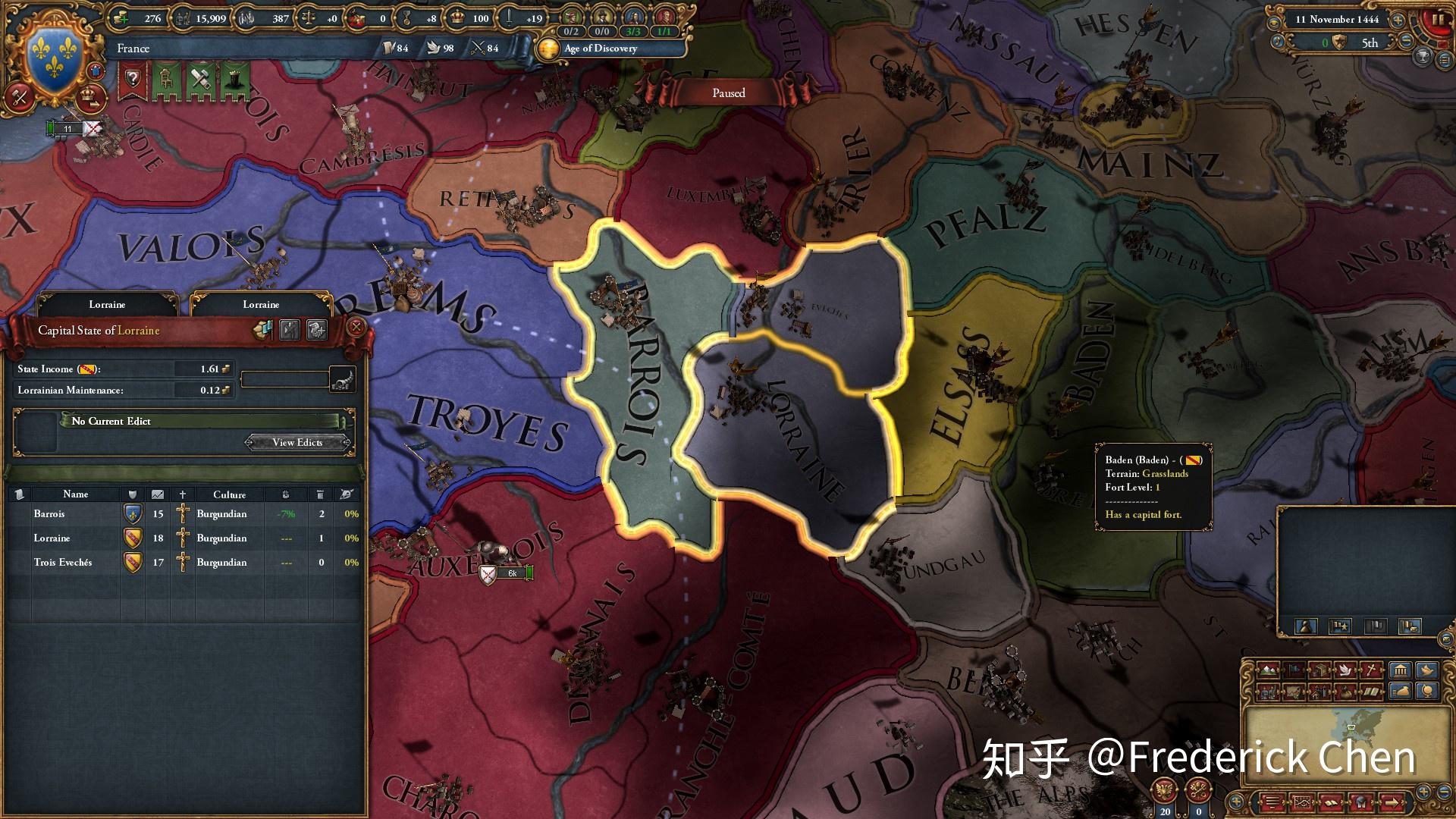 欧陆风云4中的历史地理和政治法国篇