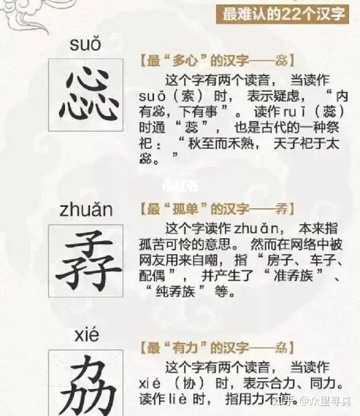 中国最难认的二十二个字 - 知乎