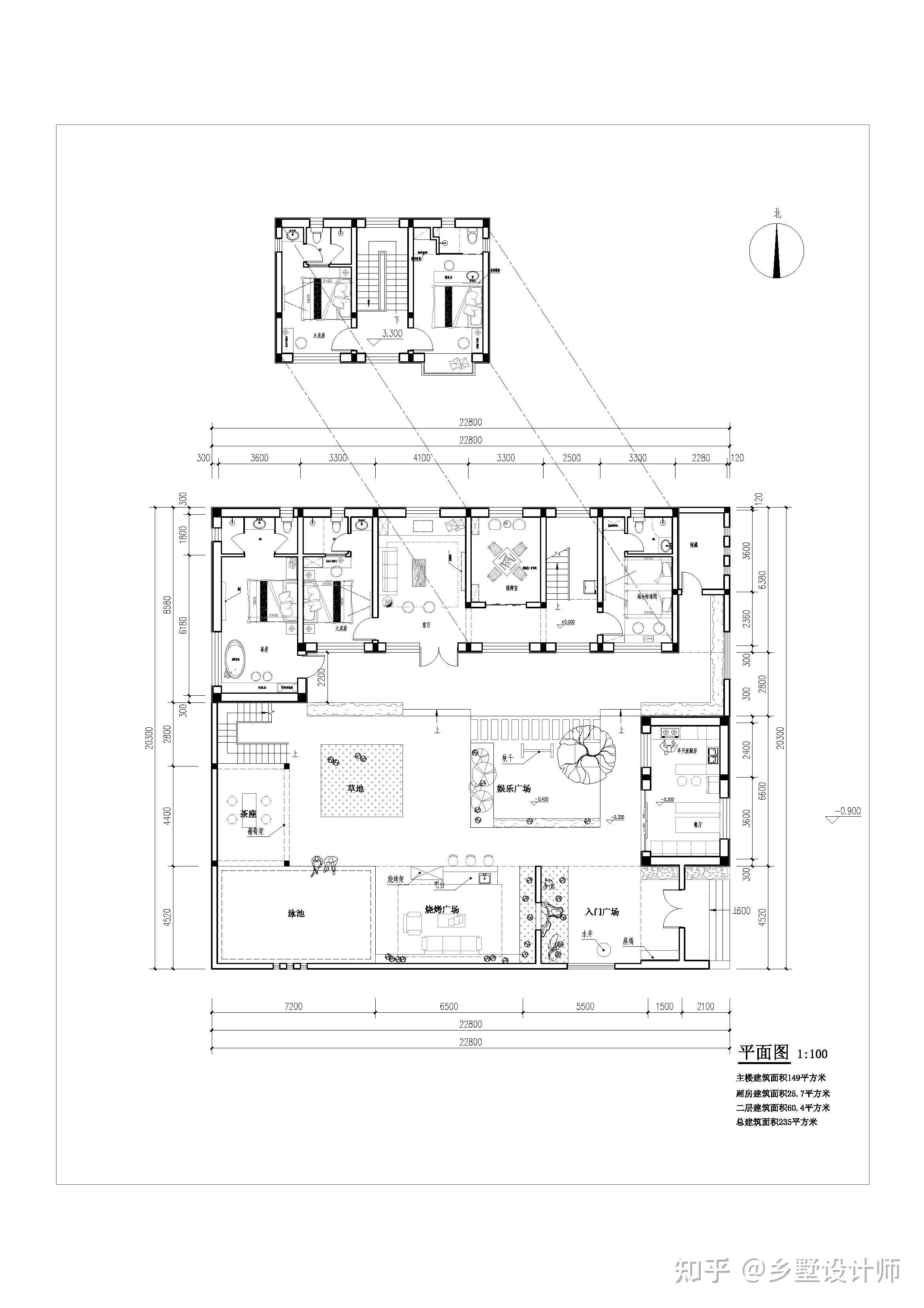 平面图结构形式丨框架结构建筑高度丨94m占地面积丨224