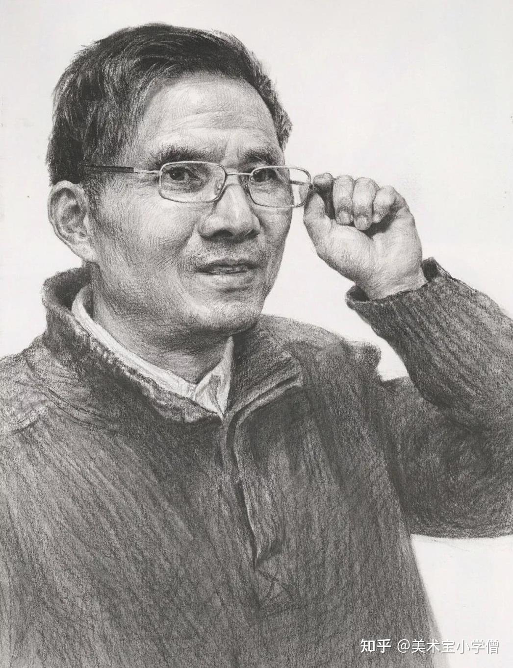 艺考干货素描带手头像的刻画步骤