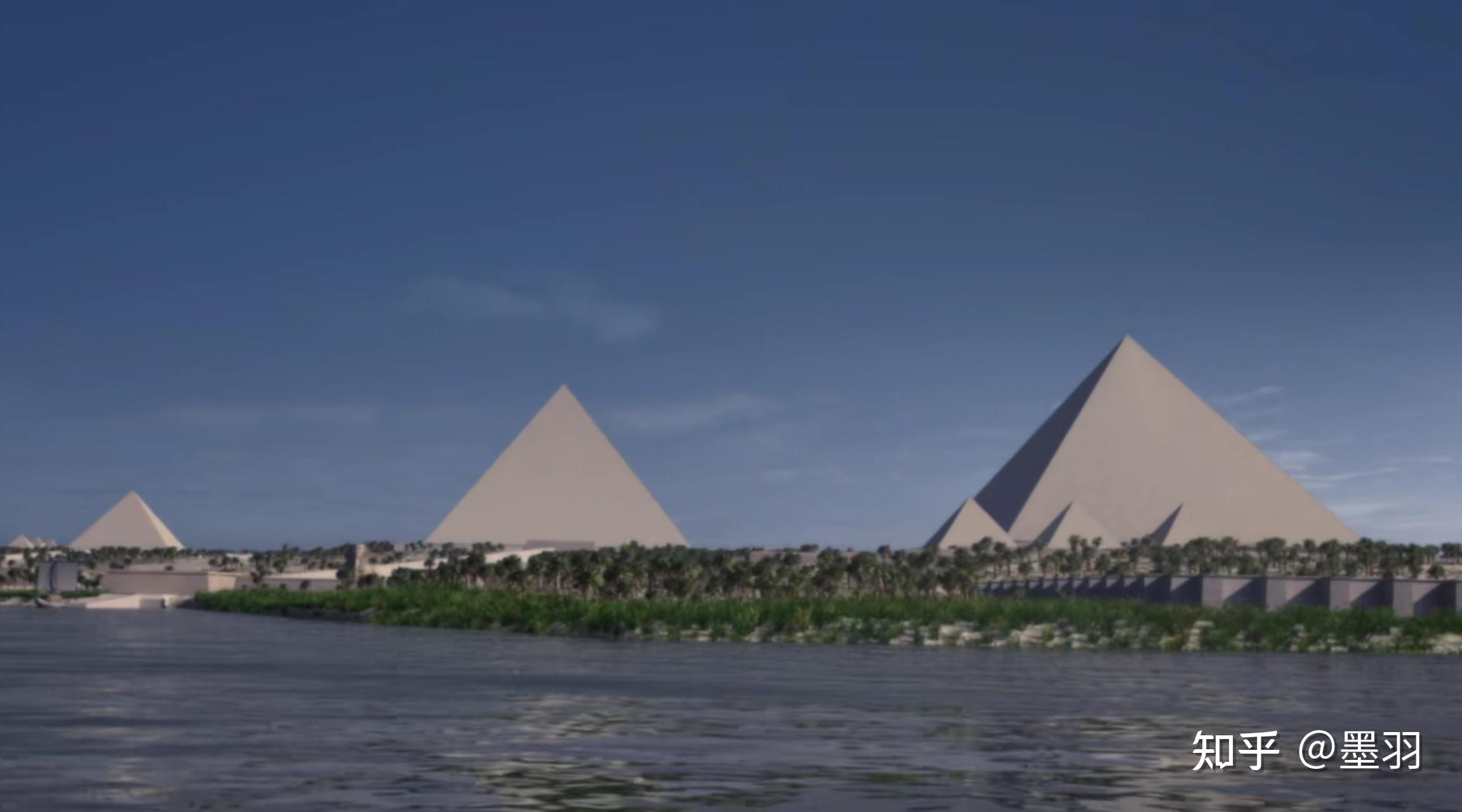 复原的金字塔和尼罗河