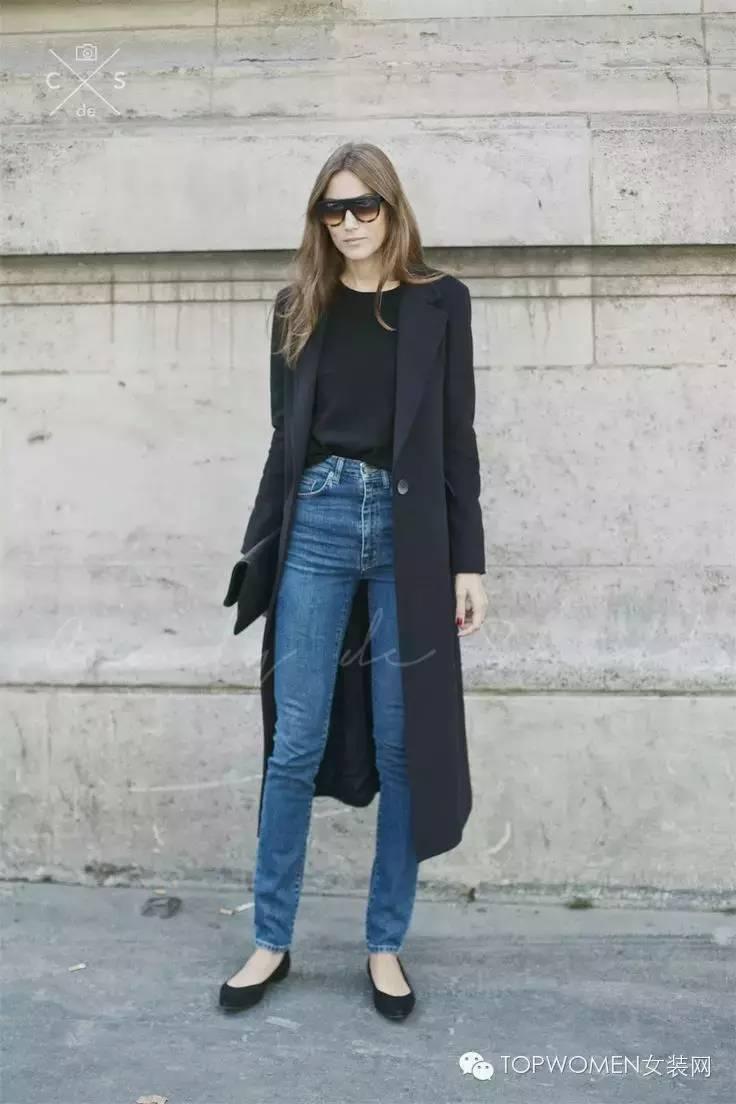 高腰牛仔裤帮你告别“圆柱民”