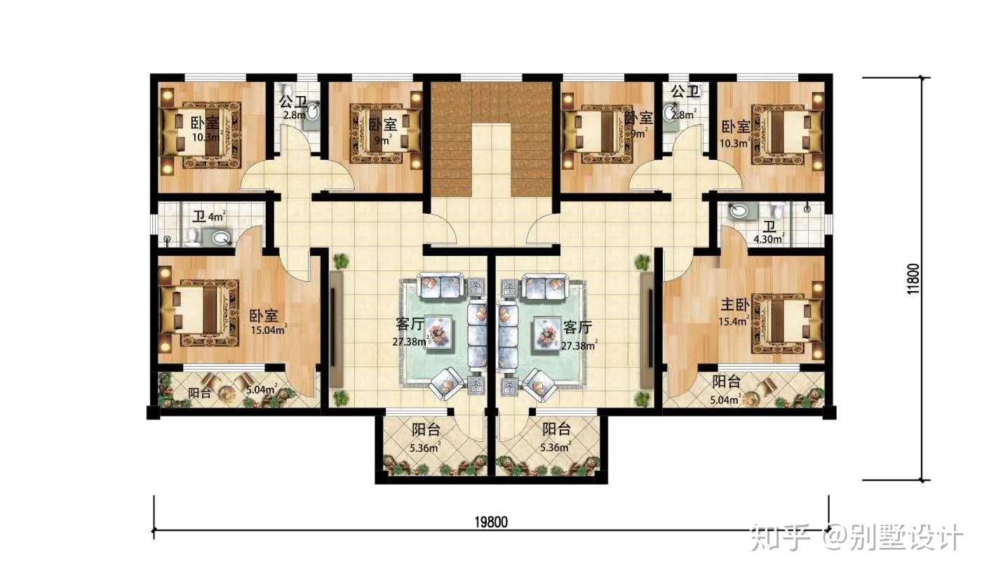 别墅设计兄弟双拼现代中式别墅确定不拼一套