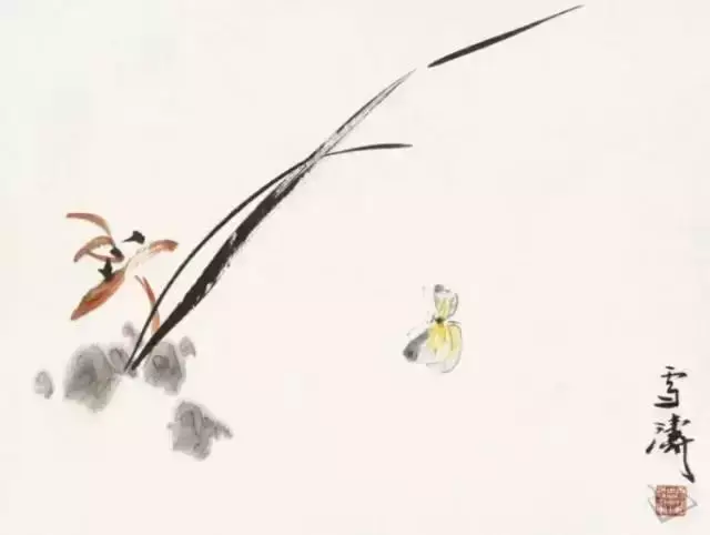 《蘭芝圖》董壽平(1904～1997)《蘭石圖》董壽平(1904～1997)《蘭花圖