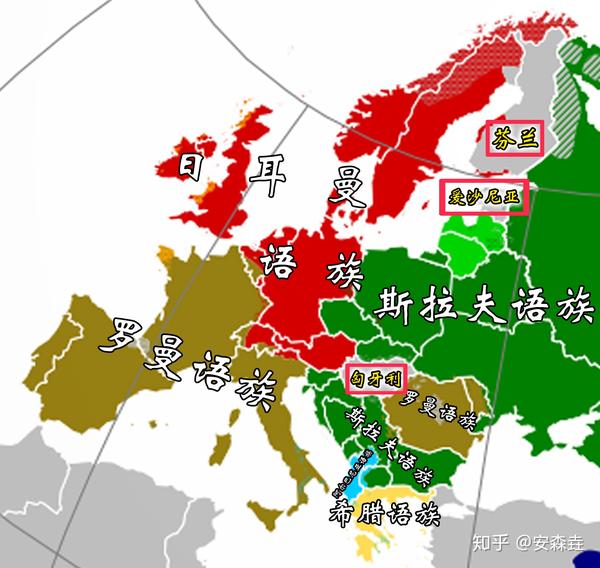 欧洲四大民族分布图图片