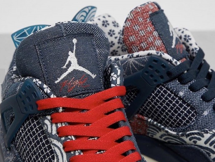 近赏这双aj4sashiko刺子绣