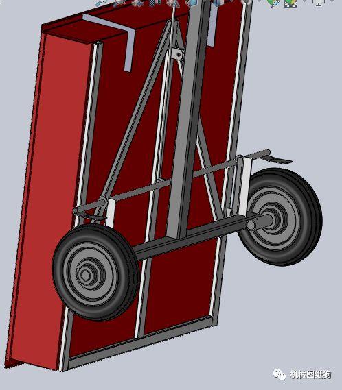 工程機械trailer簡易小拖車模型3d圖紙solidworks設計附step