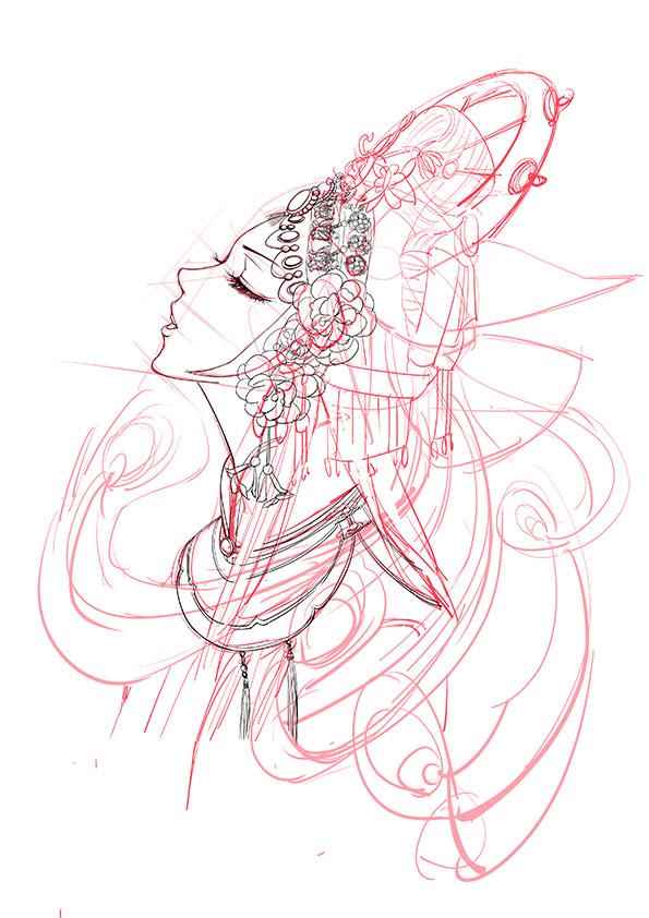 超详细的手绘伶人教程花天尘梦之刘凤官